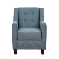 Muebles América - Poltrona Belen Lino Sidelli Azul Claro