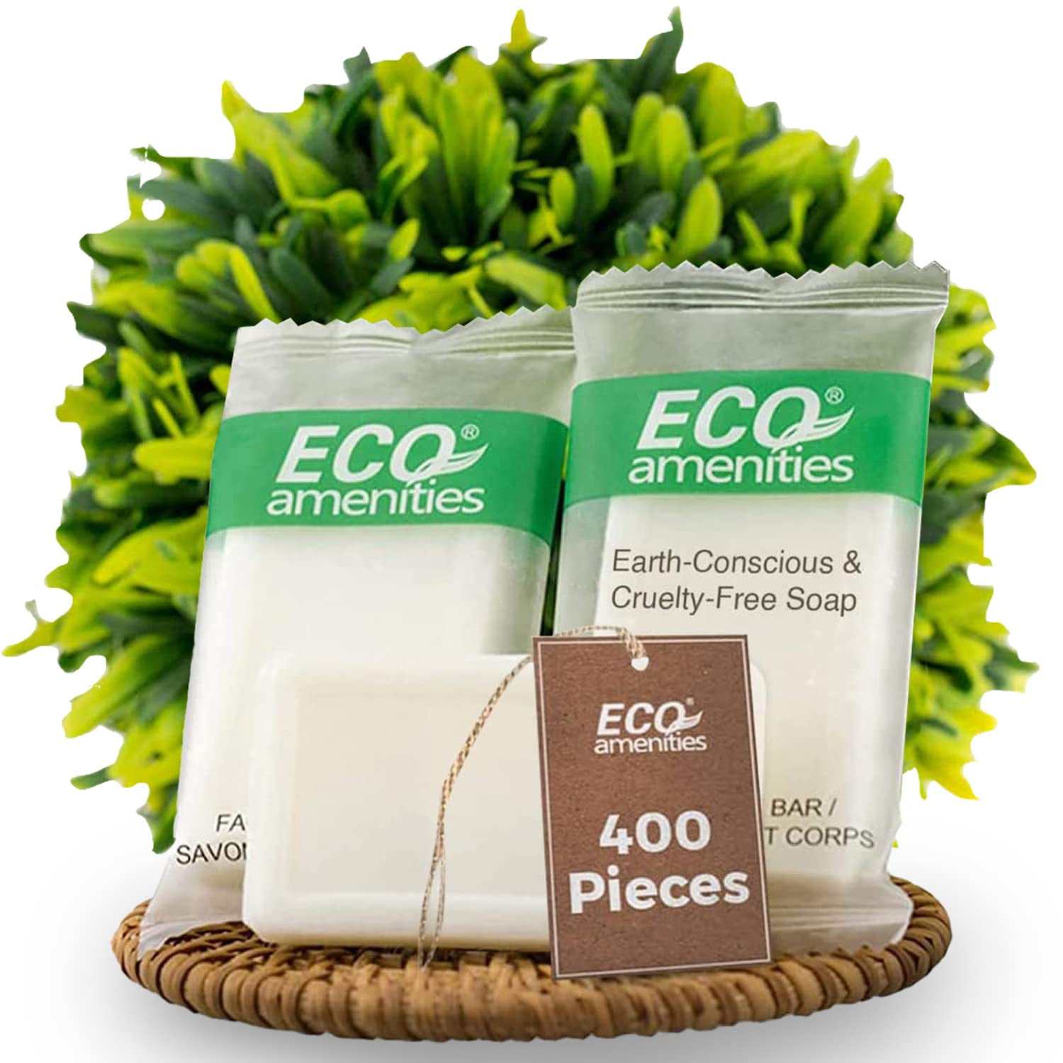 Jabón Eco Amenities Tamaño Viaje 14 G, Paquete De 400 Unidades, Envueltos Individualmente