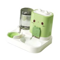 Magideal - Comedero Automático 2 En 1 Para Mascotas, Extraíble, Portátil Y Práctico Para Gatos, Cuenco De Alimentación Para Animales Pequeños, Gatitos Y Cachorro Verde