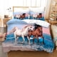 thumbnail image 1 of Running Horse Steed Animal Quilt Duvet Cover Set Super Soft Pillowcase3-Piece Bedding Set, 1 of 4