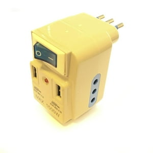 Royaltech - Adaptador 2 Enchufes + 2 Usb 10A