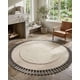 thumbnail image 3 of Alfombra Redonda Estilo Boho Chic con Flecos Textura sisal 80cm, 3 of 8