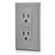thumbnail image 4 of Outlet Leviton, 15 amperios, autotest, no es resistente a manipulaciones, gris, 4 of 4
