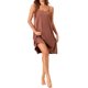 thumbnail image 2 of INSPIRE CHIC Vestido de Noche para Mujer de Mezcla de Algodón sin Mangas con Tirantes Finos y Detalle de Espalda Cruzada, Ropa de Casa hasta la Rodilla 3XL Rojo Ladrillo, 2 of 6