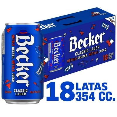 Cerveza Lager Latas Pack 18 Un 354 Ml C/U Becker