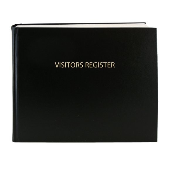 Libro de registro de visitantes BookFactory, 120 páginas, negro