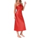 thumbnail image 4 of INSPIRE CHIC Vestido de Dormir Midi de Satén para Mujer con Detalle de Borlas y Tirantes Ajustables Suaves para Descansar M Rojo, 4 of 6