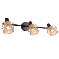 Bp - Foco Sobrepuesto Kratia 3 Luces Café Oro