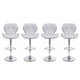 thumbnail image 1 of Pack De 4 Sillas Altas de Bar Regulables Tipo Silueta LORE | Asiento Acolchado Gris | Base Cromada Giratoria, 1 of 4