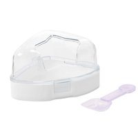 Magideal - Baño De Arena Para Hámster Caja De Arena Para Hámster Baño Desmontable Transparente Fácil Limpieza Baño Sala De Arena Inodoro Bañera Para Suministros Blanco