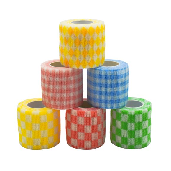 Venda autoadhesiva loveaiai pack de 6 unidades 5 cm × 3,6 m a cuadros