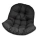 thumbnail image 4 of Cojín para silla tipo huevo, cojín para hamaca, suave, cómodo, lavable, almohadilla gruesa para jardín, patio, porche, oficina y exterior. Negro, 4 of 5