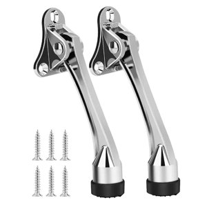 Magideal - Tope De Puerta Telescópico Con Resorte, 2 Uds., Soporte Para Cerraduras De Puerta, Émbolo De Tope De Puerta, Tapón De Puerta Telescópico Con Tornillos 125 Cm
