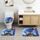 thumbnail image 2 of WALL·E Juego de 3 alfombras de baño de coral fleece: tapete de baño + alfombra de inodoro en forma de U + funda de tapa de inodoro en forma de O, 2 of 6
