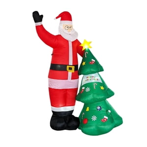 Magideal - Papá Noel Inflable De Navidad Con Led Decoraciones Inflables De Navidad Para Exteriores Decoración De Papá Noel Juegos De Navidad Inflables Para Garde