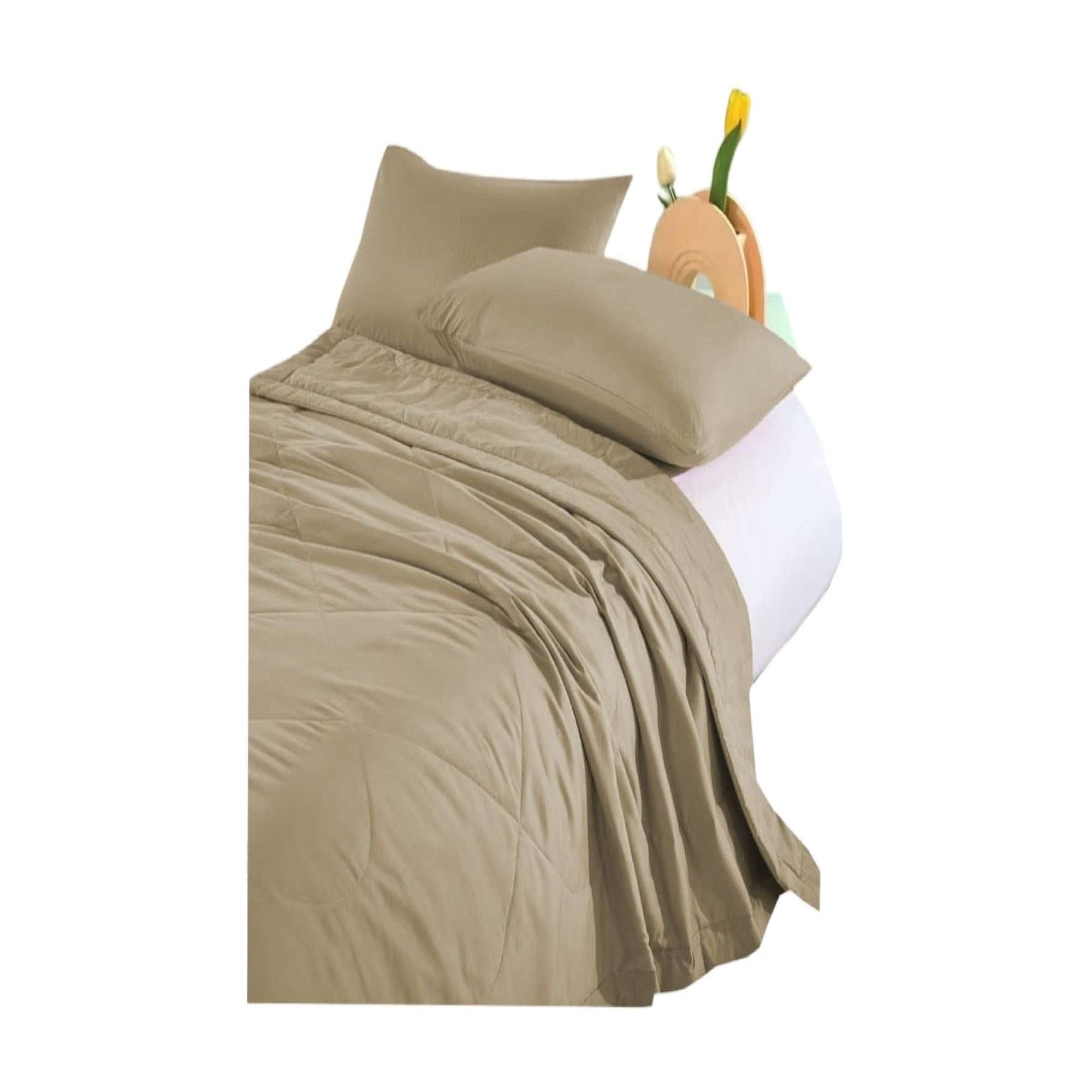 Todo Para El Hogar - Cubrecama Extra Delgado Beige 2 Plaza