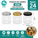thumbnail image 2 of Frasco de Vidrio 45 ml Hexagonal con Tapa Metálica Colores Variados Pack de 24 Unidades, 2 of 2