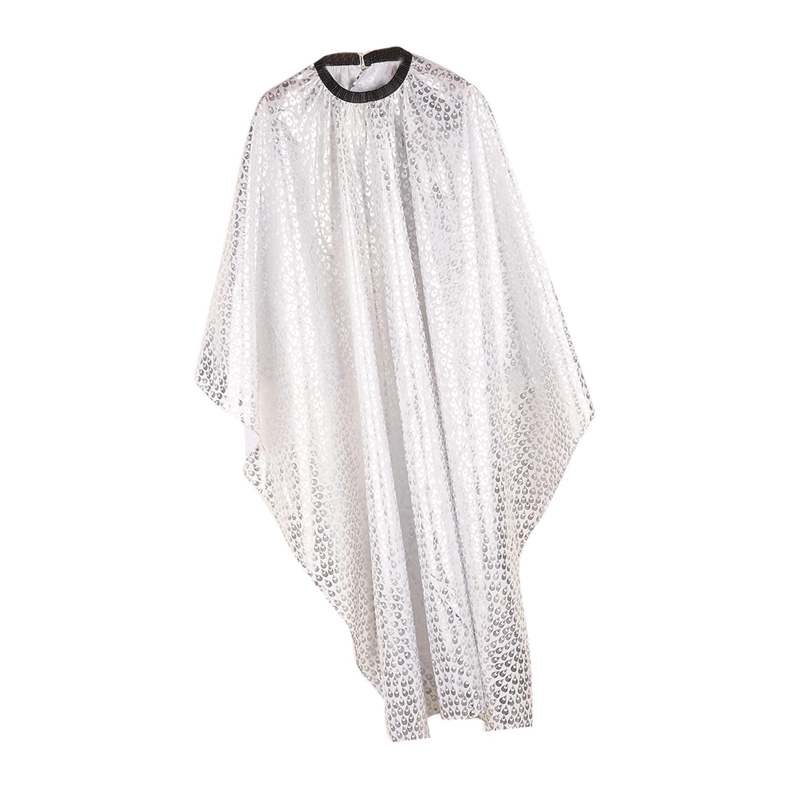 Magideal - Capa De Peluquero Con Hebilla Retráctil De Metal Perfecta Para Peluqueros Capa De Salón De Peluquería Profesional Adultos Unisex Hombres Niños Mujeres Blanco