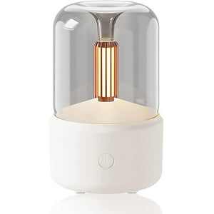 Veat00L - Difusor De Aceite De Aromaterapia, Difusor De Aceite Esencial De 120 Ml, Humidificador Portátil A La Luz De Las Velas, Conexión Usb, Apagado Automático Cuando Se Corta El Agua