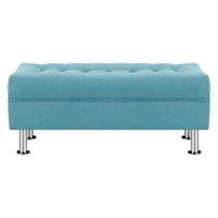 Bodevir - Banqueta Lisboa 2C Felpa 12 Turquesa