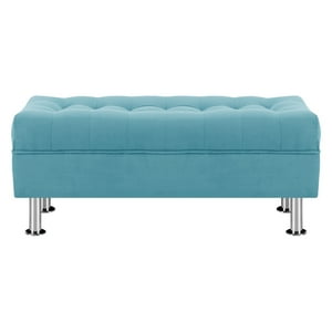 Bodevir - Banqueta Lisboa 2C Felpa 12 Turquesa