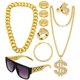 thumbnail image 1 of Conjunto de joyería BIAOKS estilo Hip Hop de los 80 y 90, 1 of 6