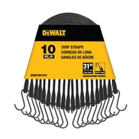 Correas De Lona De Goma Dewalt Dxbc3001031 Negras 31, Paquete De 10