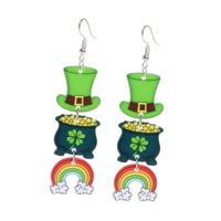 Magideal - Pendientes De San Patricio Pendientes Colgantes Accesorios De Disfraz Pendientes Colgantes Acrílico Estilo A
