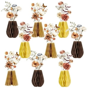 Paper Jazz - Papel Decorativo De Mesa Jazz Burnt Orange Flowers X9