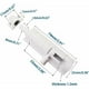 thumbnail image 4 of Pestillo de puerta de aleación de aluminio blanco de 3 pulgadas, 2 pestillos deslizantes de seguridad para puerta., 4 of 4
