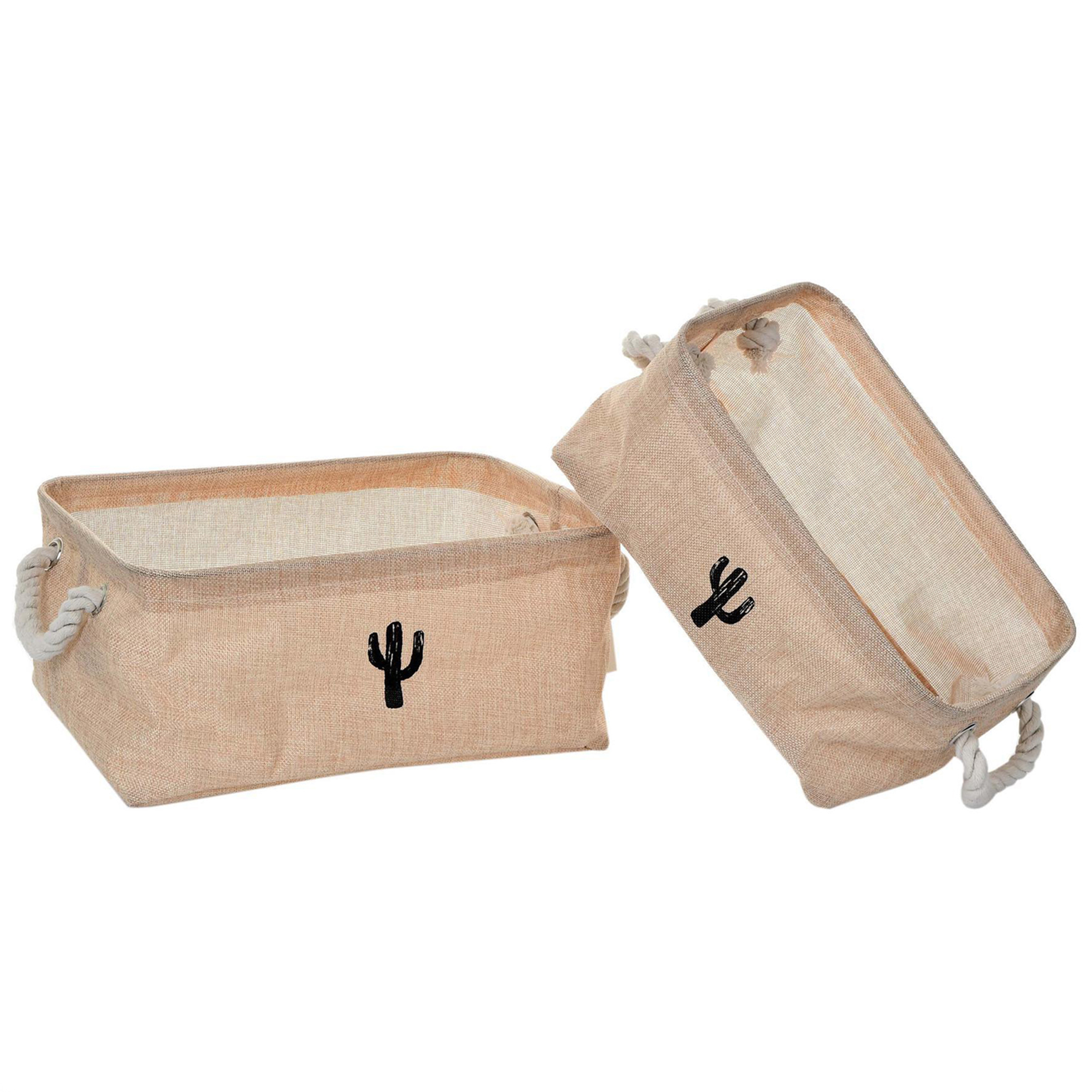 Mallorca - Set De Cestas Decorativas Cactus 2 Pzas