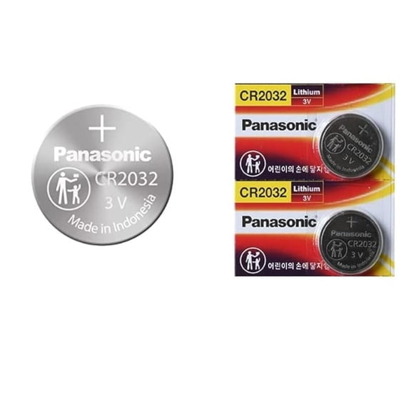Pila Panasonic CR2032 de Litio 3V Paquete de 2