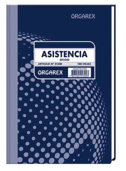 Libro Asistencia 100 Hojas Orgarex
