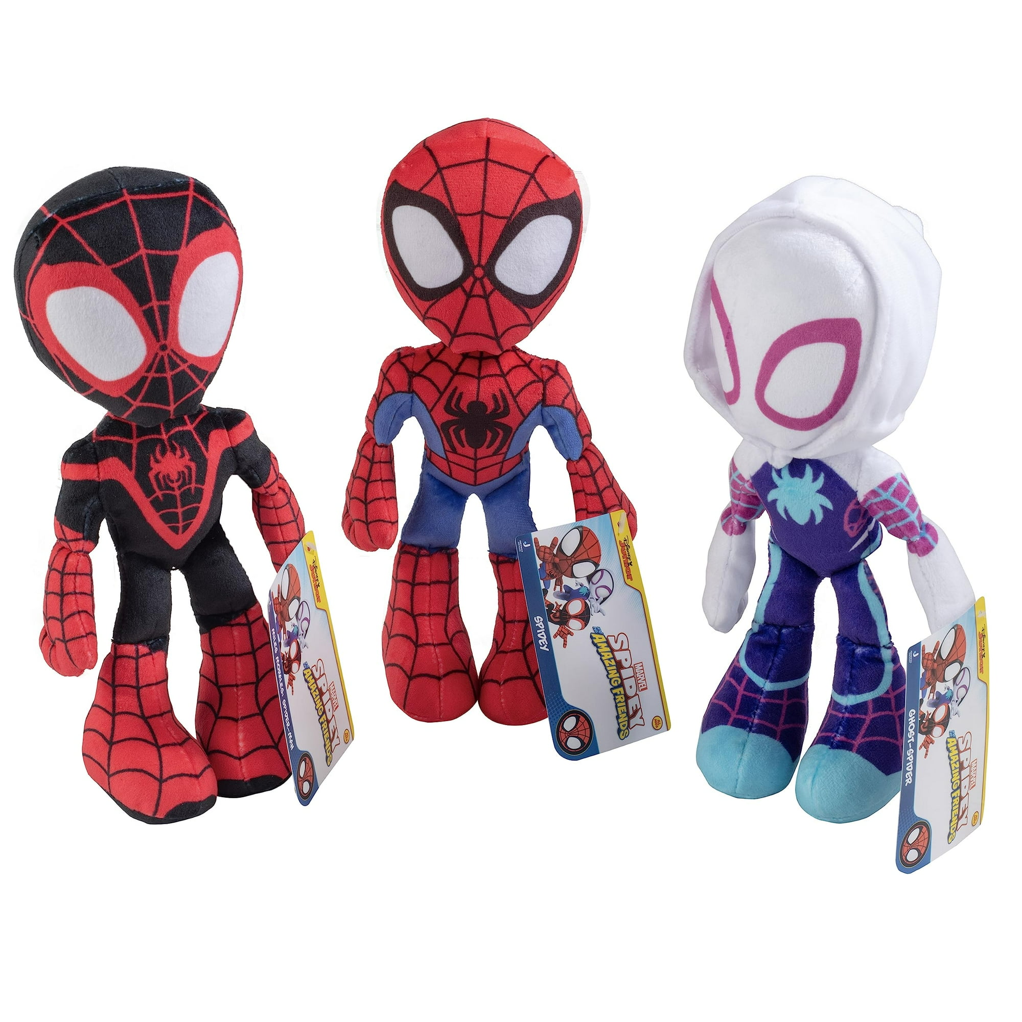 Jazwares - Set De 3 Piezas De Felpa Marvel Spidey Y Sus Increíbles Amigos