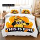thumbnail image 1 of x1325 Bed Sheets Anime This Is Fine Dog Bedding Set Boys Girls Twin Full Size Duvet Cover Pillowcase Bed Adult Bedroom 3-Piece Bedding Set (1 Duvet Cover + 2 Pillow Shams) nj1325, 1 of 5