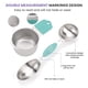 thumbnail image 4 of Juego de tazas y cucharas medidoras HOUJIP de acero inoxidable x16, 4 of 6