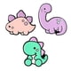 thumbnail image 1 of 3 piezas divertidos broches de dinosaurio pines esmaltados insignias de dibujos animados de moda broche de animales para sombreros accesorio ropa bols, 1 of 5