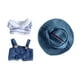 thumbnail image 2 of 3x Pantalones Con Tirantes Y Camiseta Para Muñecas De Moda, Sombreros Y Conjuntos Para Muñecas De 15 A 17 Cm, Rayas Azules, 2 of 3