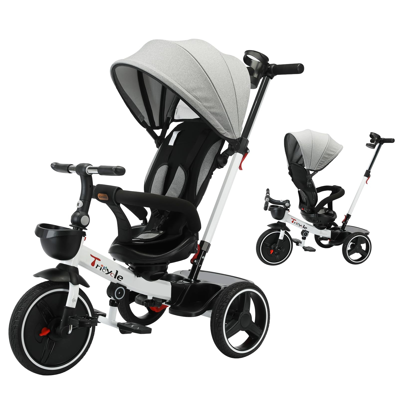 Triciclo Ubravoo 6 En 1 Con Toldo 18 A 60 Meses