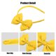 thumbnail image 4 of Diadema con Lazo de Moda Linda de Poliéster para Adolescentes 5.9x4.4 Pulgadas Amarillo de Unique Bargains, 4 of 7