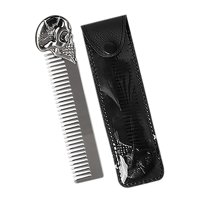Magideal - Para Barba Para Hombre, Suaves, Plantilla Para Forma A La Barba, De Bolsillo Para El Cabellero, Herramienta Para Recortar , Plata