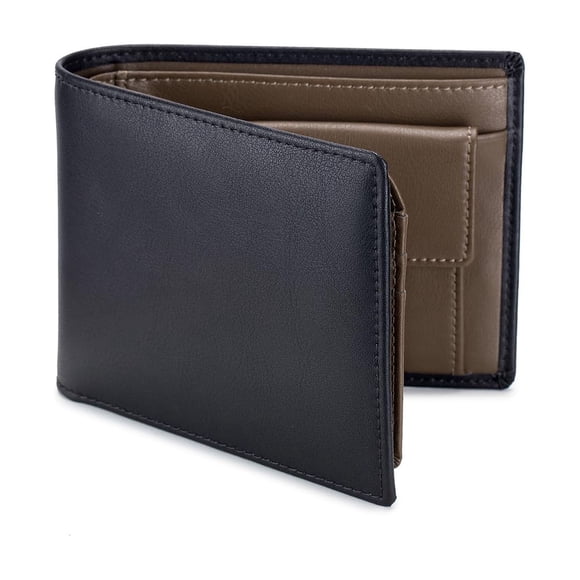 Billetera OFAMOUS Bifold de Cuero RFID en Caqui Oscuro