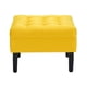 thumbnail image 3 of Set Poufs Wood 2 Cuerpos Felpa Amarillo, 3 of 6