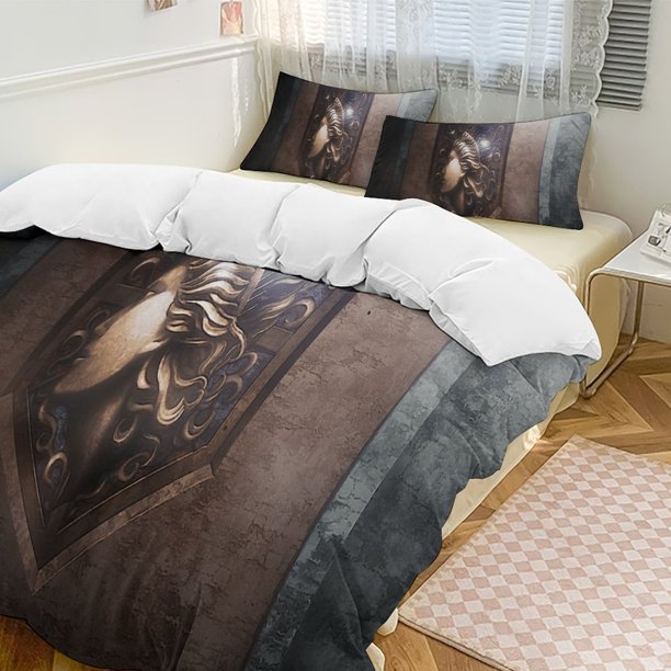 Attack On Titan Quilt Set Thicken Soft 3 Pieces Bedding Set All Season Duvet Cove with 2 Pillowcases for Adult Women Girls Teens Home Room Decor
