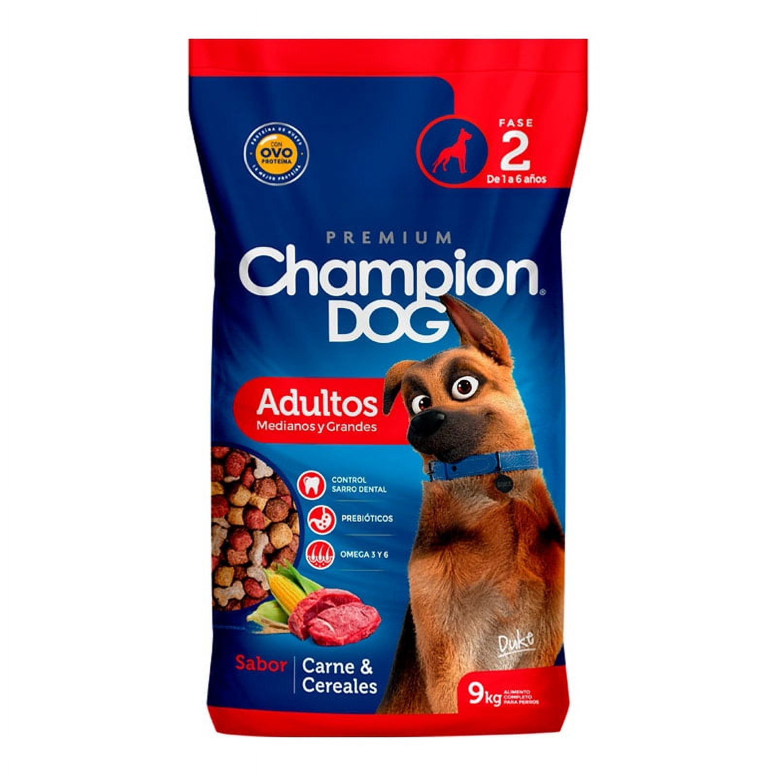 Champion Dog - Alimento Seco Perro Adulto Raza Mediana/grande Carne Y Cereales Bolsa