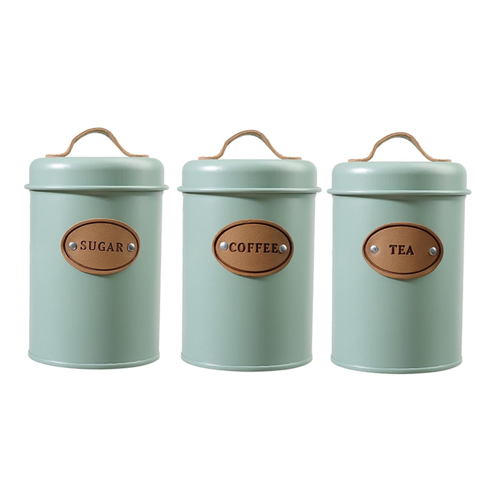 Bothyi - 3x Multifunción Cocina Té Café Azúcar Contenedor Mantener Productos Frescos Verde
