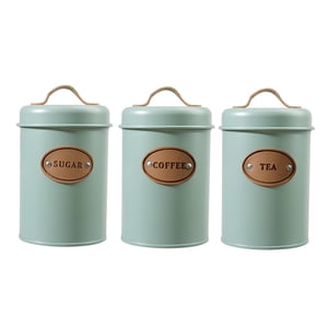 Bothyi - 3X Multifunción Cocina Té Café Azúcar Contenedor Mantener Productos Frescos Verde