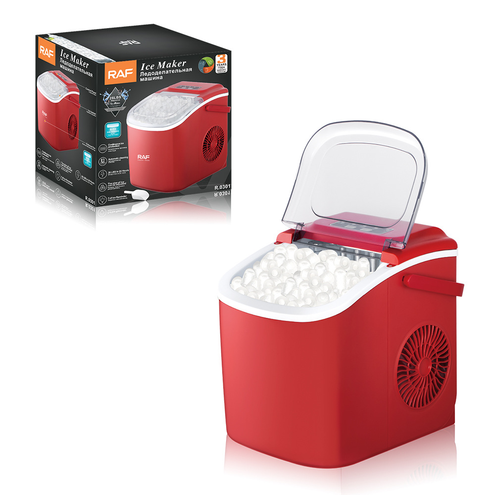 Click Ventas - Maquina De Hielo Express 26Lbs Compacta Portátil Hogar Red R-0301