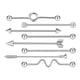 thumbnail image 1 of 8pcs Industrial Piercing Ball Barbell Ear Bar Pendiente 14G Mujeres Plata, 1 of 5