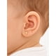 thumbnail image 4 of Aros Abridores Cruz 7mm Oro 18k A Presión Bebé Niña Dorado, 4 of 6